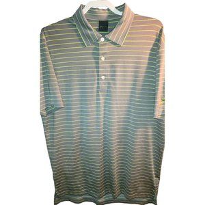 Dunning Golf Mens Large Gray Neon Green Polo Shirt SfPf Home •65